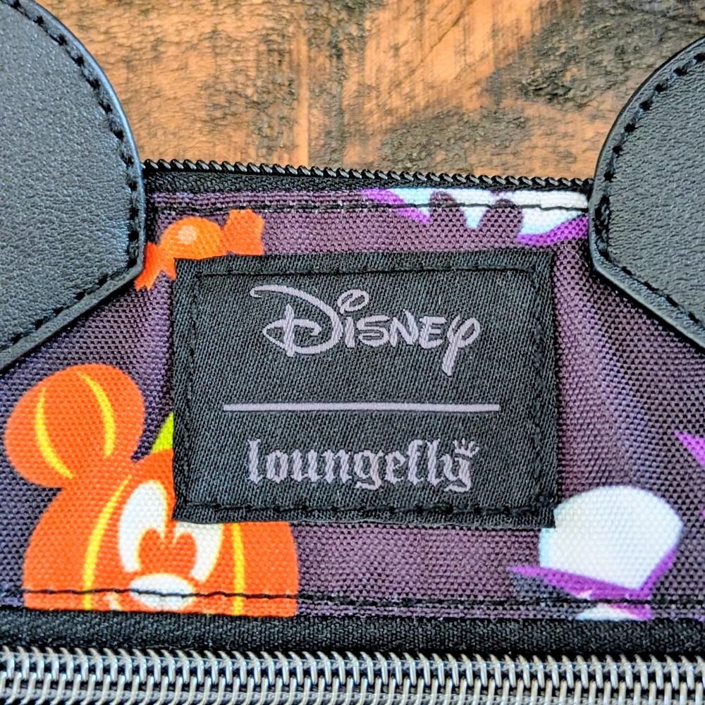 Loungefly Disney Mickey Mouse & Minnie Mouse Halloween Passport Crossbody Bag - Picture 3 of 8